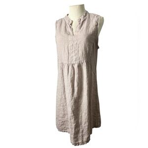 Terzo Millennio Italy Linen Dress Sz L Coastal Cottagecore Euro Summer Resort